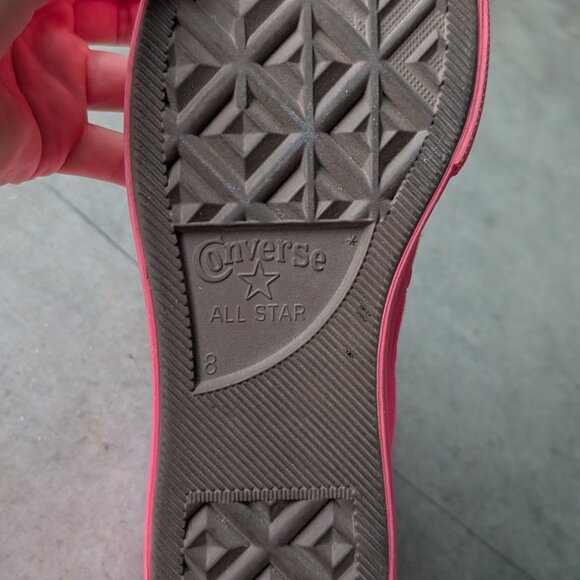 Converse All Star Chuck Taylor White Pink Ombre Gradient High Top Sneakers - Picture 12 of 13